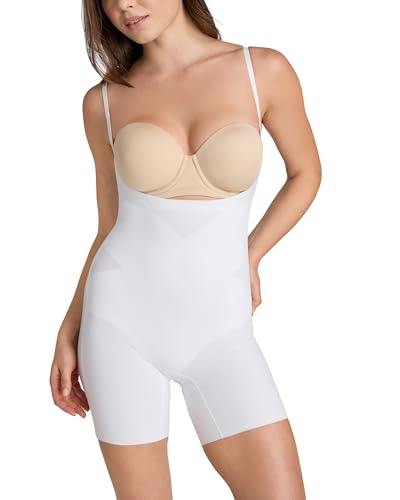 HONEYLOVE Shapewear for Women - Open-Bust Mid-Thigh Bodysuit
